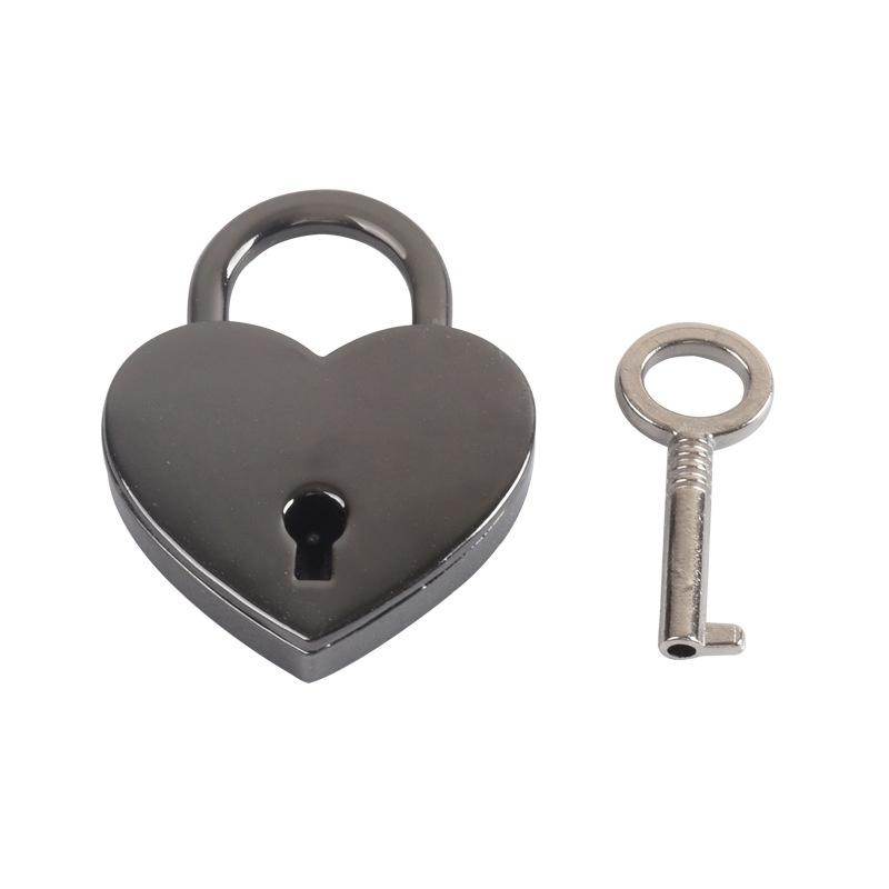 Антикварный стиль Сердце Форма Навесной замок Винтажный замок Розовый Романтический Милый Дневник Навесные замки Замок с ключом Свадебные украшения