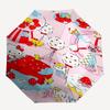 1pc Hello Kitty Strawberry Festival Automatic Opening/Closing Umbrella - Portable Three-Fold Design with 8-Bone Iron Frame, Outdoor Umbrella for Fans,