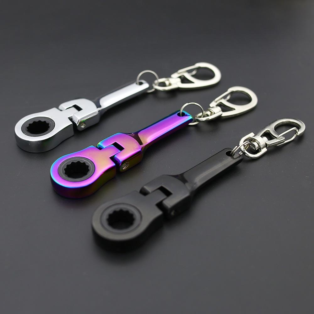 Tuning Keychains Car Auto Tuning Parts 10mm Ratchet Wrench Keychain Keyring Key Ring