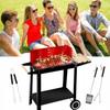 Barbecue à charbon sur roues avec étagère et grille réglable 4 niveaux + accessoires - Five-Star Grill&amp;Chill (GC0010)