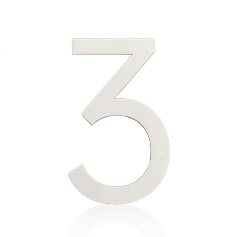 Self-adhesive 3D Numeral Plate Plaque Sign Gate Digit Number Tag Door Label Hotel Plastic 0 To 9 Plating Home Sign House Address