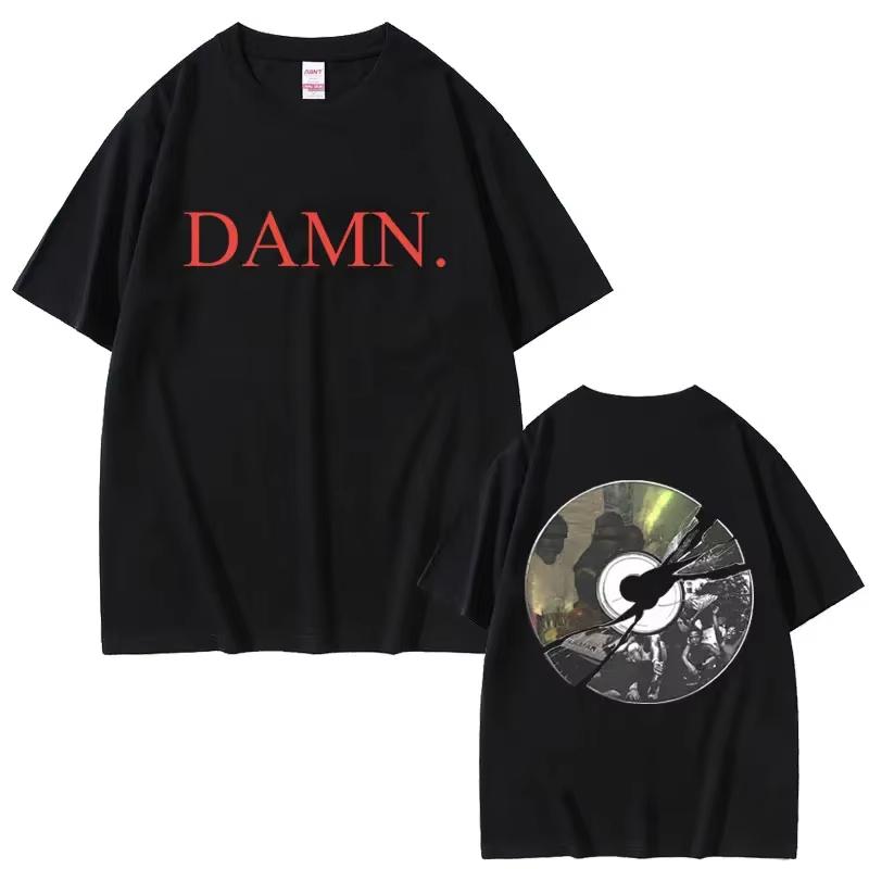 Rapper Kendrick Lamar DAMN Same Graphics T Shirt Summer Unisex Women Fashion Hip Hop Oversized TShirts Unisexs Vintage Cotton Tshirt