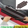 4pcs Rubber Car Door Sill Scuff Covers Black Door Panel Guards Protector Trim Anti-scratch Parts Car Decor Accessories