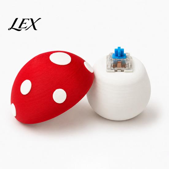 Desktop Clicker Ornament 3D Printed Mushroom Toy, Button Fidget Toy for PLA Stress Relief, Mini Finger Backpack Decoration Decompression