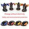 Fashionable Robot Plastic Transform Model Car Automatic Funny Toys Toys For Boys Deformation Car Amazing One-key Gifts New Kid Toy