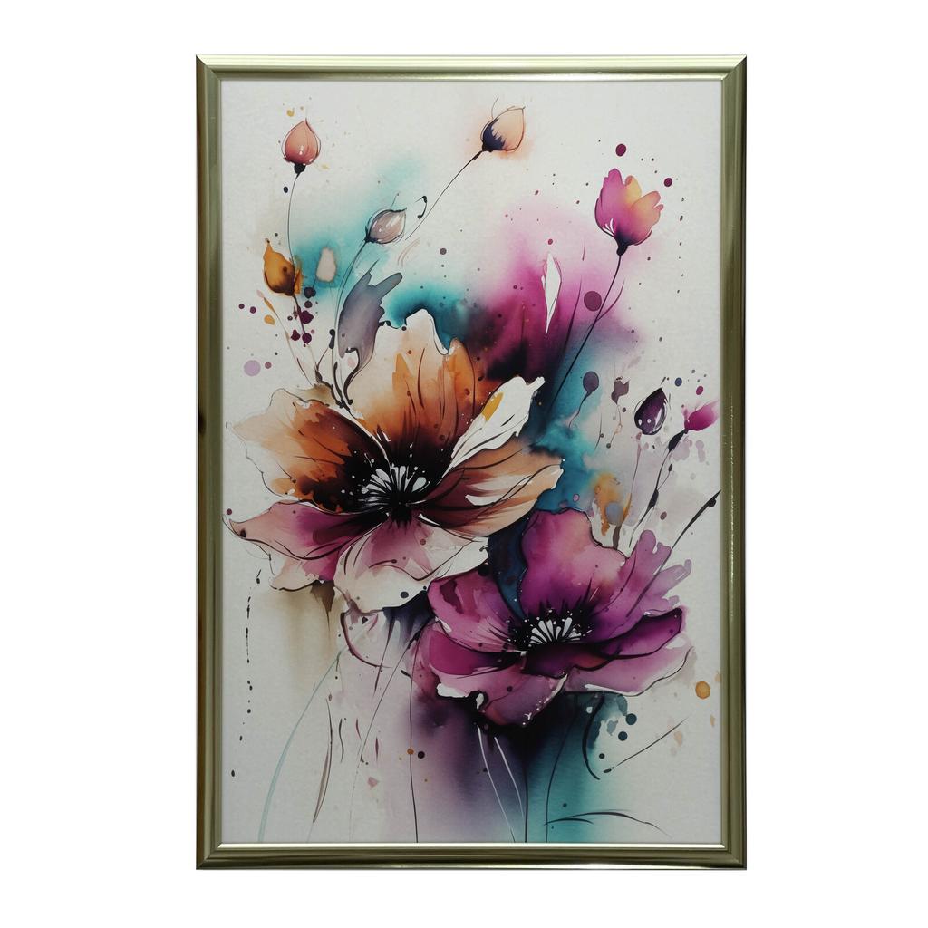 Dzika Natura W Kwiatach Dzika Natura W Kwiatach, 40X50 Cm, Rama Aluminiowa Czarna, Papier Matowy 230 Gsm