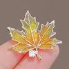 Vintage Painting Enamel Maple Leaf Brooches Pins For Women Girls Exquisite Maple Leaves Brooch Fashion Jewelry