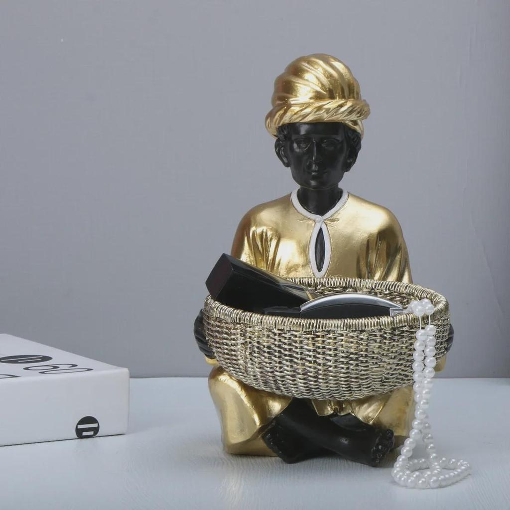 Украшения из смолы в стиле ретро на Ближнем Востоке - креативный африканский черный декор для гостиной