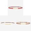 Genuine Leather Slim Waist Belt With Metal Clasp For Elegant Dress Accessories