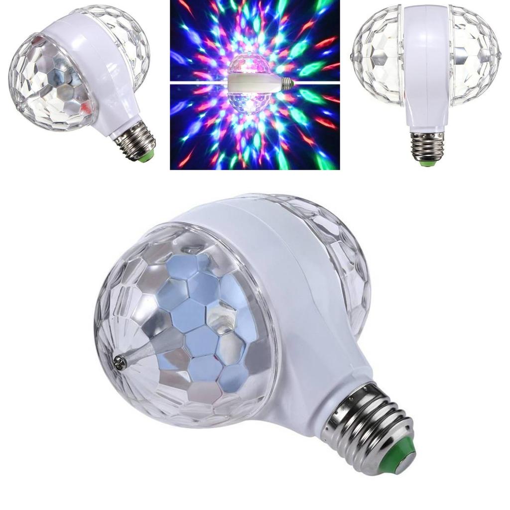 E27 6 Вт Двухголовая Светодиодная Шаровая Сценическая RGB Лампа с Потрясающими Цветовыми Эффектами