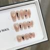 Чисто ручная работа Фототерапия Wear Nail Tablets Love Maillard Wear Nail Finished Product Многоразовые патчи для ногтей