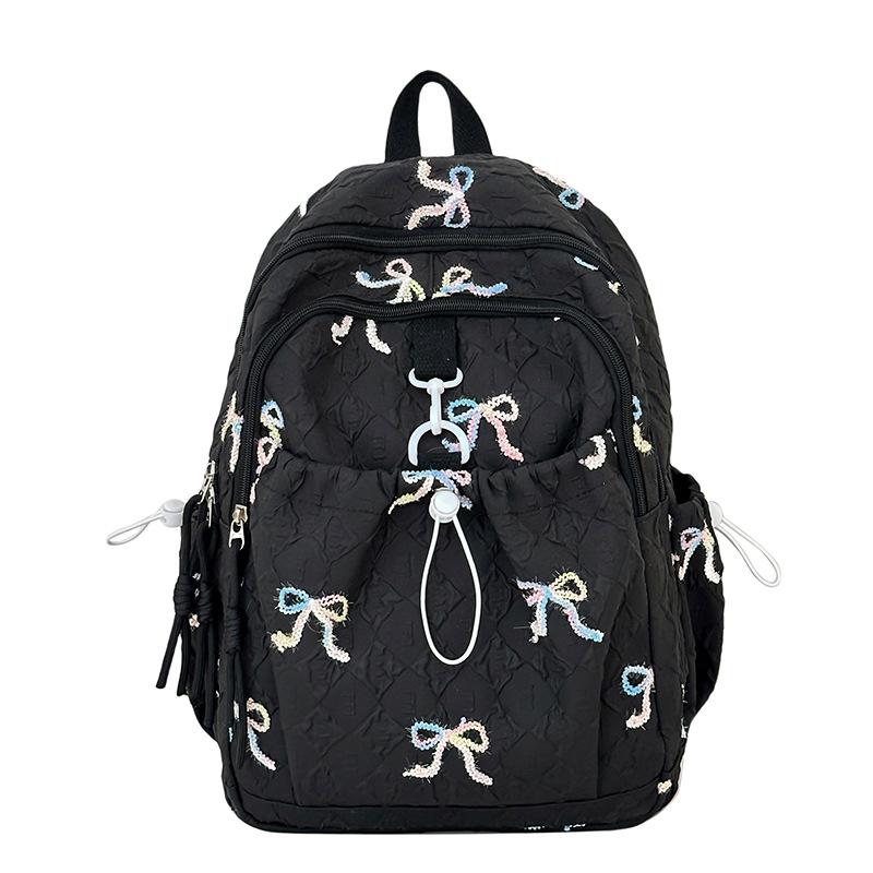 Japanese Bow Bag Female Junior High School Students Cute Joker Large Capacity Backpack Gao Yan College Backpack.