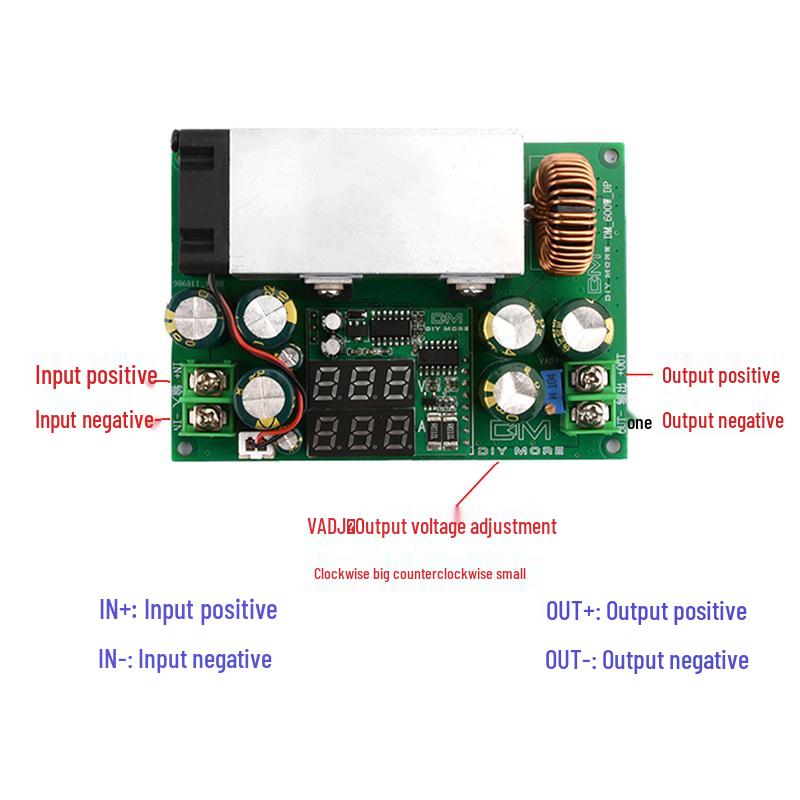 DC1 Регулируемый 200 Вт Высокомощный Синхронный Понижающий Преобразователь Модуль