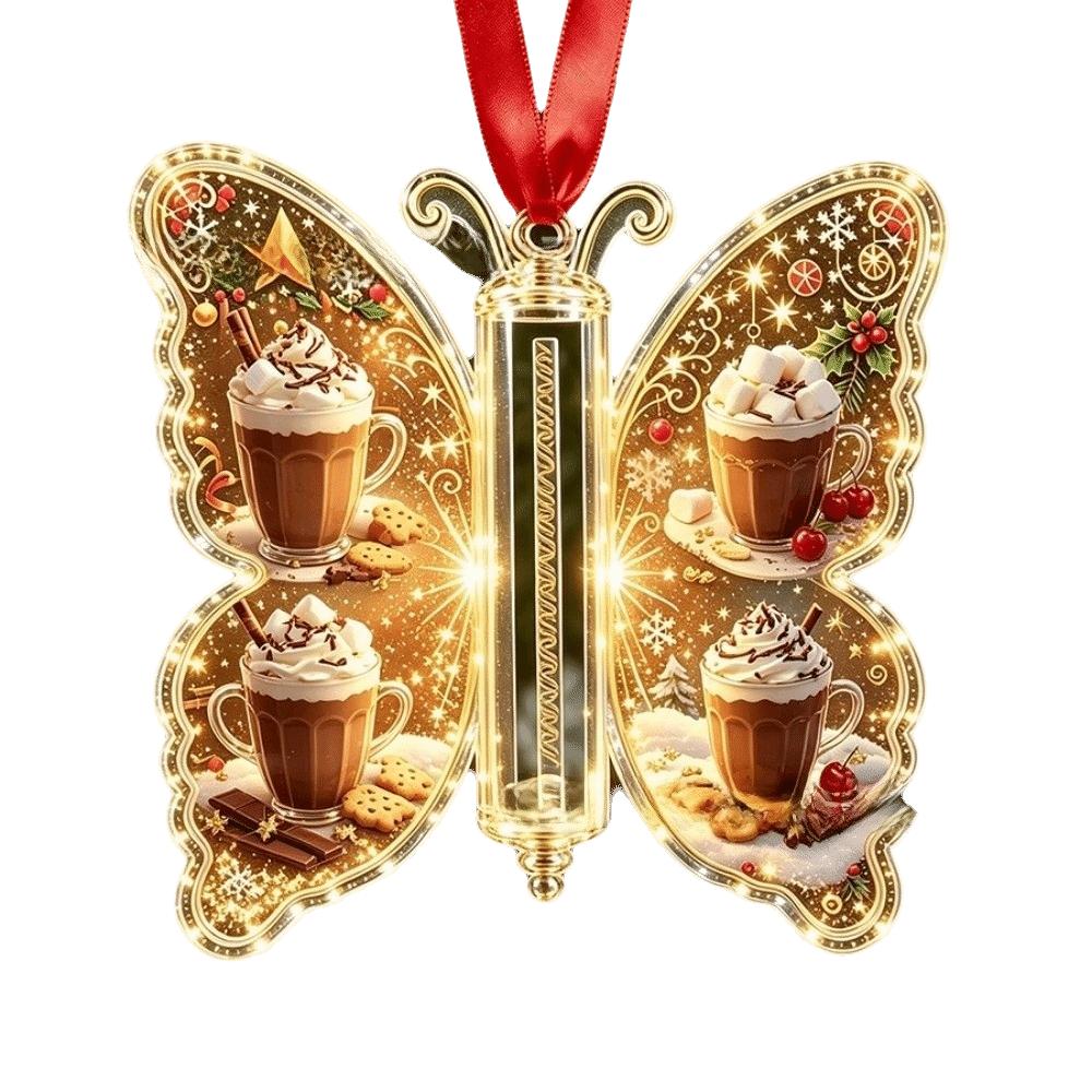 Santa Claus Christmas Tree Ornaments Butterfly Hanging Decorations Home Decoration