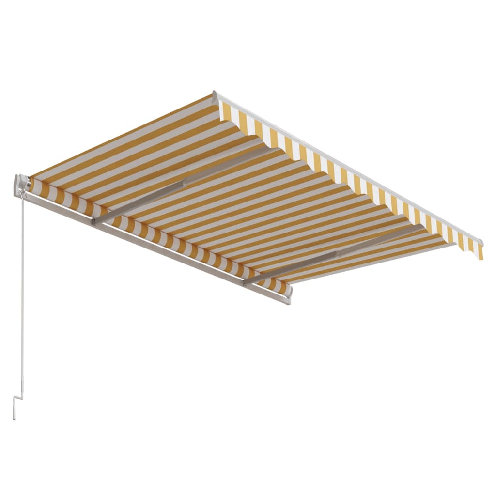 Automatic Retractable Awning 300x250 cm Yellow and White