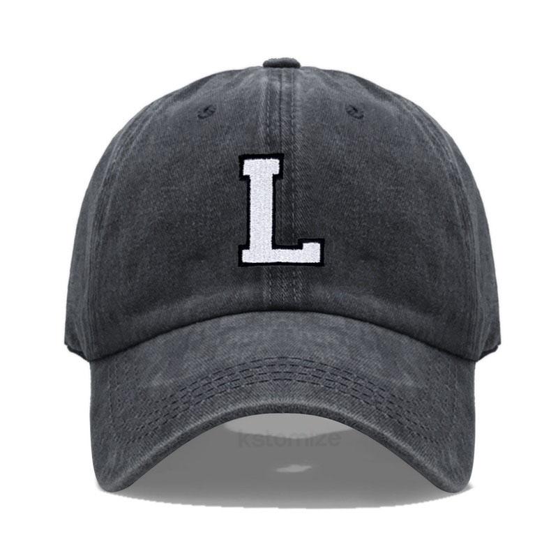 Винтажная стираная хлопковая кепка-бейсболка в стиле "Dad Hat" - 2-цветная, вышивка инициалов от A до Z, регулируемая, унисекс, командная кепка для мужчин и женщин
