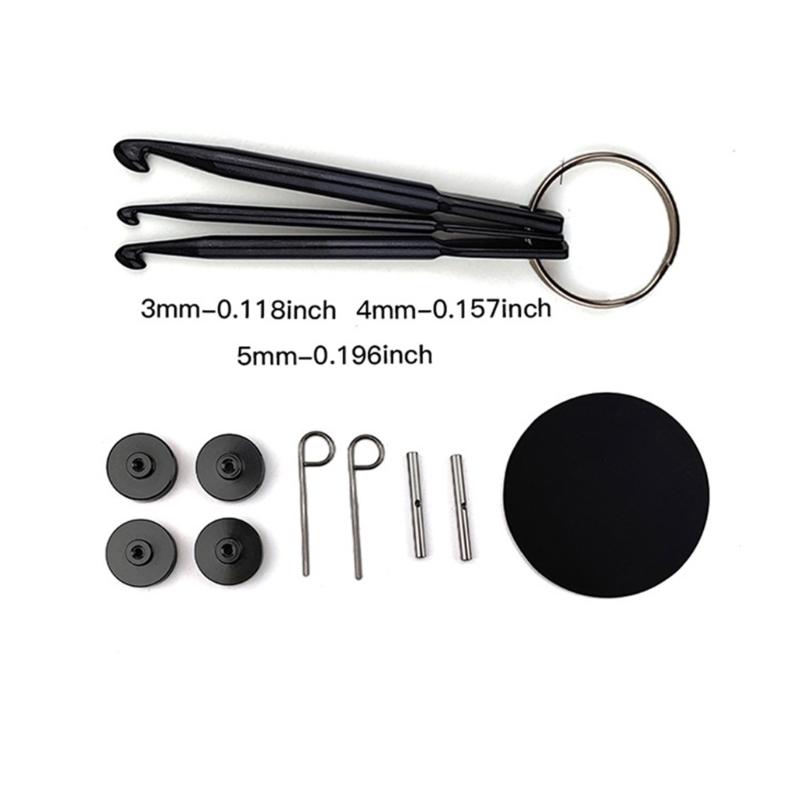 Набор сменных круговых спиц с чехлом и аксессуарами от 3,0 мм до 6 мм Вязальная спица Крючок для вязания