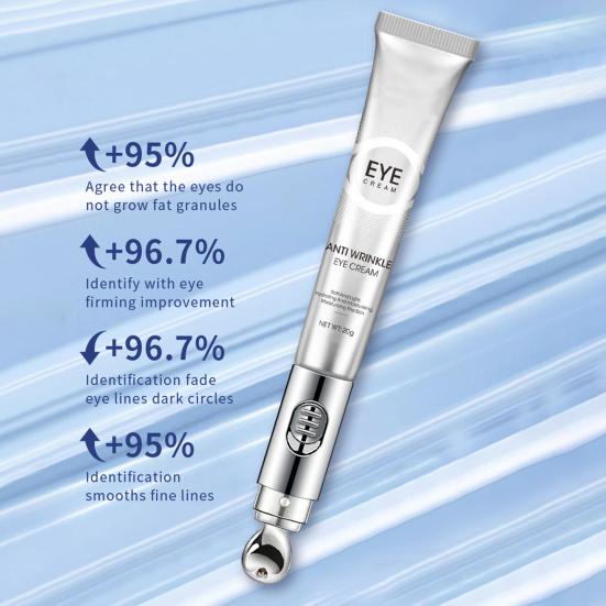 Массажный крем для кожи вокруг глаз с эффектом стирания морщин и мультипептидами 20 г Укрепляющий электронный массажер для тонких линий Умный крем для кожи вокруг глаз Электрический массажный крем для кожи вокруг глаз