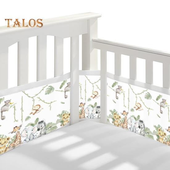 Дышащая сетчатая подкладка для кроватки с двухсторонними ремнями. Сетчатый барьер для безопасности детской кроватки. Простая установка. Защита конечностей. Бампер для кроватки.