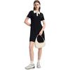 Fila Платья с коротким рукавом Женские Иссиня-черные BK Воротник Умеренная Миди-юбка F11W633308F