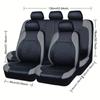Luxury PU Leather Car Seat Cover Set Full Coverage Anti-Scratch Fits Sedan/SUV/Truck Universal Protection Easy Installati Amagi