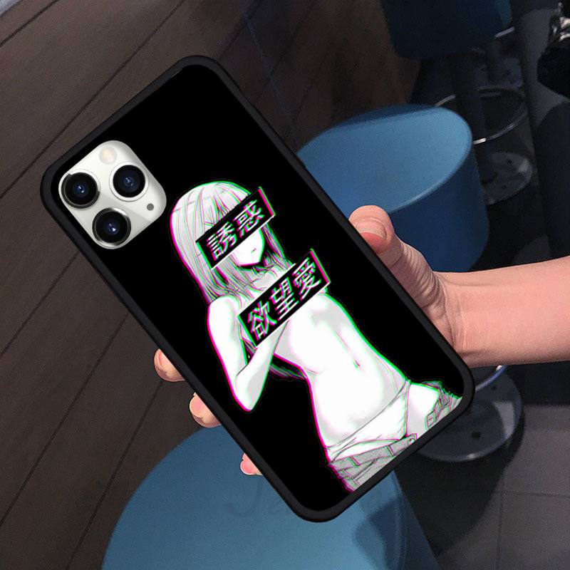 Hentai Harajuku Anime Girl Phone Case Cover Coque Fundas Capa for iPhone 11 12 Pro XS MAX 8 7 6 6S Plus X 5S SE 2020 XR