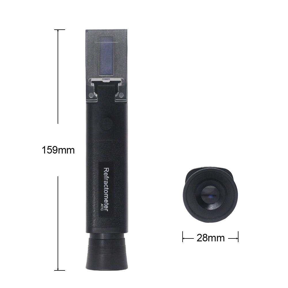 Handheld 0-80% Alcohol Refractometer Wine Concentration Tester Meter Densimeter ATC Refrectometer