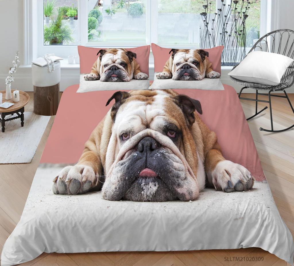Новая мода Пододеяльник для домашних животных с подушкой для постельного белья Домашний текстиль Модная картина для собак Постельный костюм Высококачественное постельное белье Unqiue Design Пододеяльник