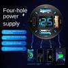 Автомобильное быстрое зарядное устройство 4 в 1 USB QC3.0 с цифровым дисплеем