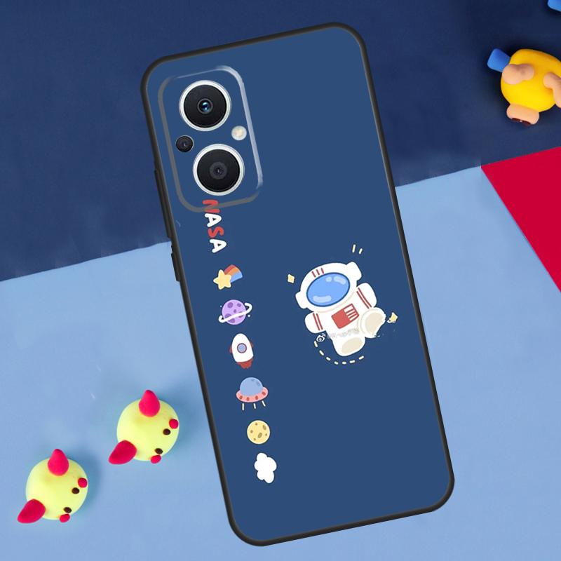 Космический корабль Астронавт Чехол для OPPO Reno 14 13 12 11 10 Pro 8T 11F 12F 13F 14F 7 8 Lite OPPO Find X8 X6 X5 X9 Pro