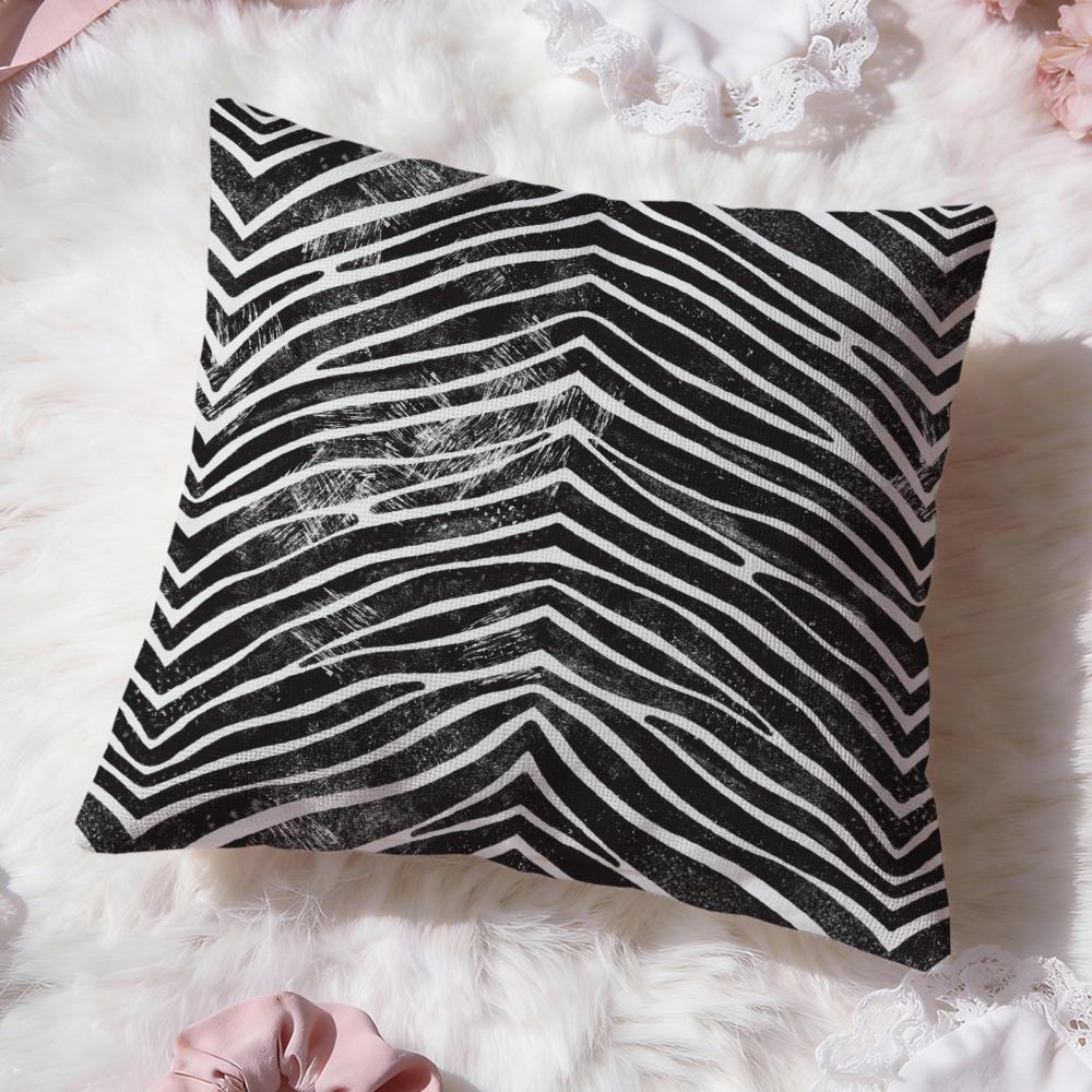 Zebra Stripes Cushion Cover Premium Comfort Reversible Pillow Cove Two in One Design for Any Room Car Interior