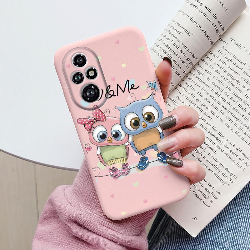 Красивые Цветы Для Чехла Honor 200 Pro Милое Сердце Леопардовый Принт Чехол Мягкий Силикон Матовый Защитный Funda Для Honor 200 Smart