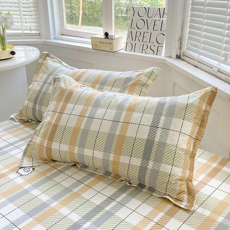 Хлопковые наволочки: Чистый хлопок, простой стиль для дома, общежитий, одноместных и двухместных комнат (Одиночный/Пара)