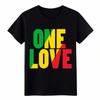 Футболка "One Love Unity" - В стиле Раста, Унисекс, Графическая, Повседневная, Бесплатная доставка