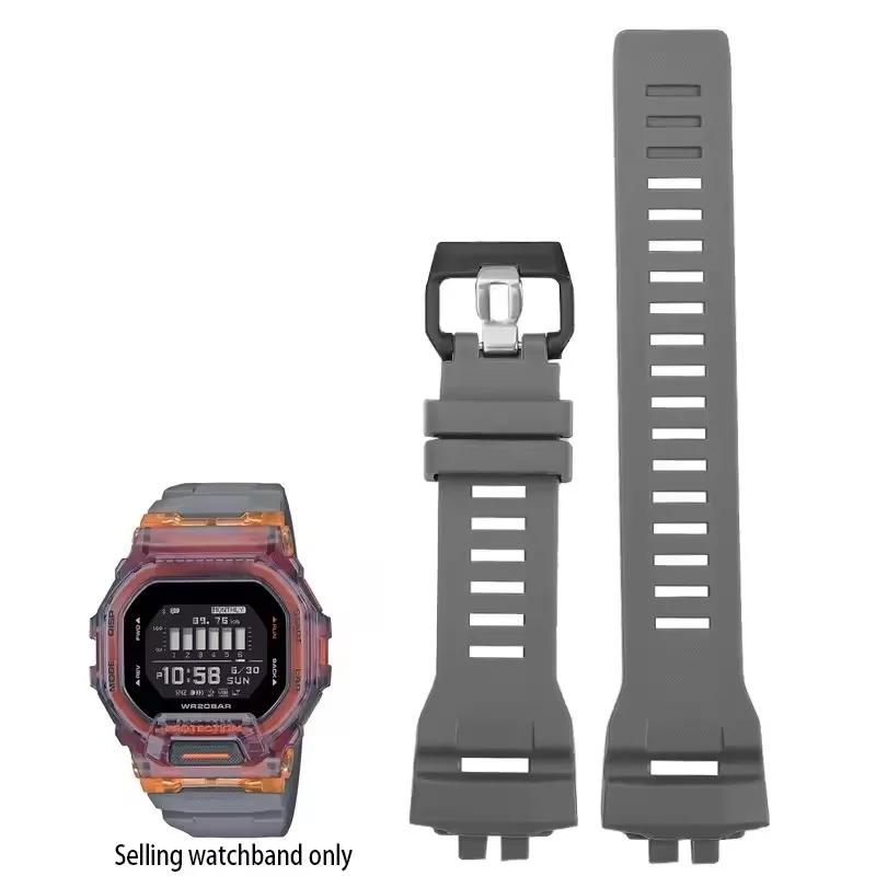 Мужские силиконовые ремешки Спортивные Водонепроницаемые Для Casio GBD-200-1A GBD-200RD-4 GBD-200 Резиновый Запасной Ремешок для Часов Аксессуары для Часов