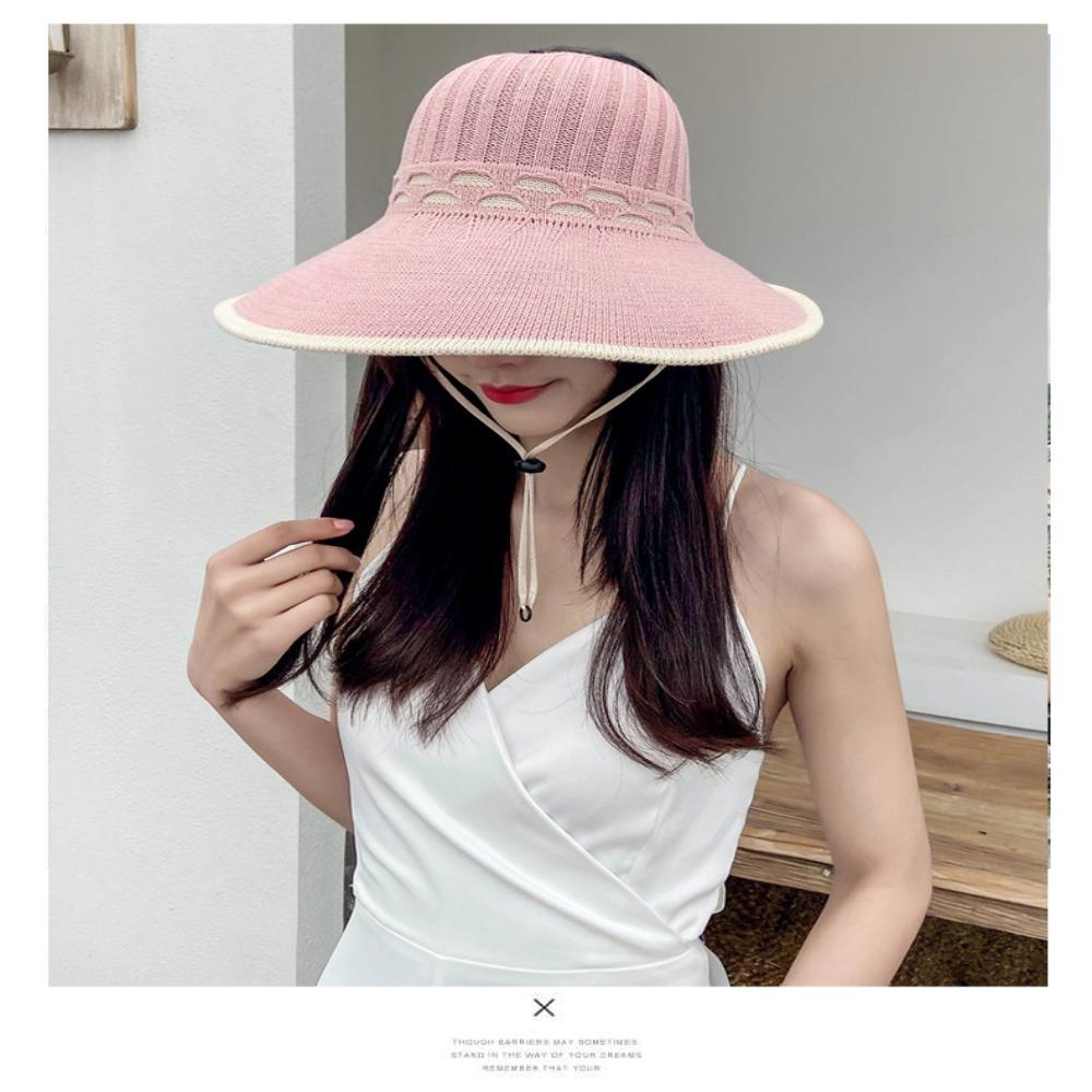 Sunshade Lady Girls Women Buckets Hat Sunscreen Empty Top Hat Sun Visor Hat  Spring Summer