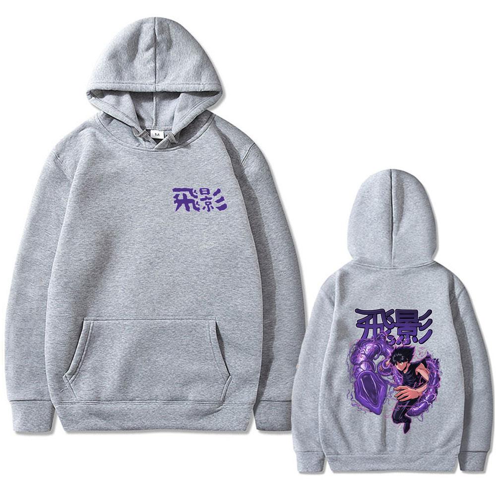 Anime YuYu Hakusho Hiei Hoodie Unisex Hip Hop Cartoon Oversized Pullover Hoodies Male Fashion Casual Vintage Hooded Tracksuit