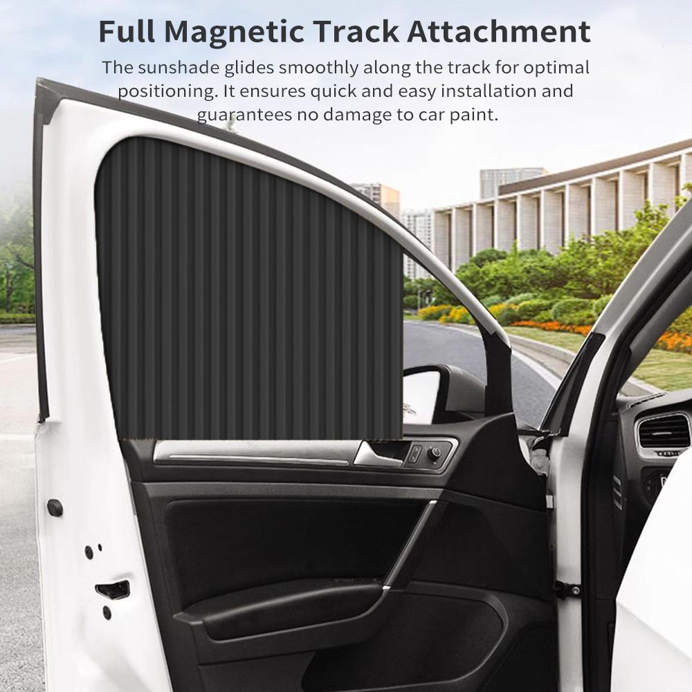 Car Side Window Sun Shades, 4 PCS Privacy Sunshades Magnetic Curtain Blinds Covers Auto Accessories Keeps Cooler