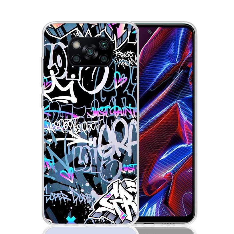 Graffiti Fashion Cool Phone Case For Xiaomi Poco F7 Ultra X7 X6 Pro X5 Redmi 15 15C 13 13C 12 12C 10 10A 10C 9 9A 9C 9T Shell Po