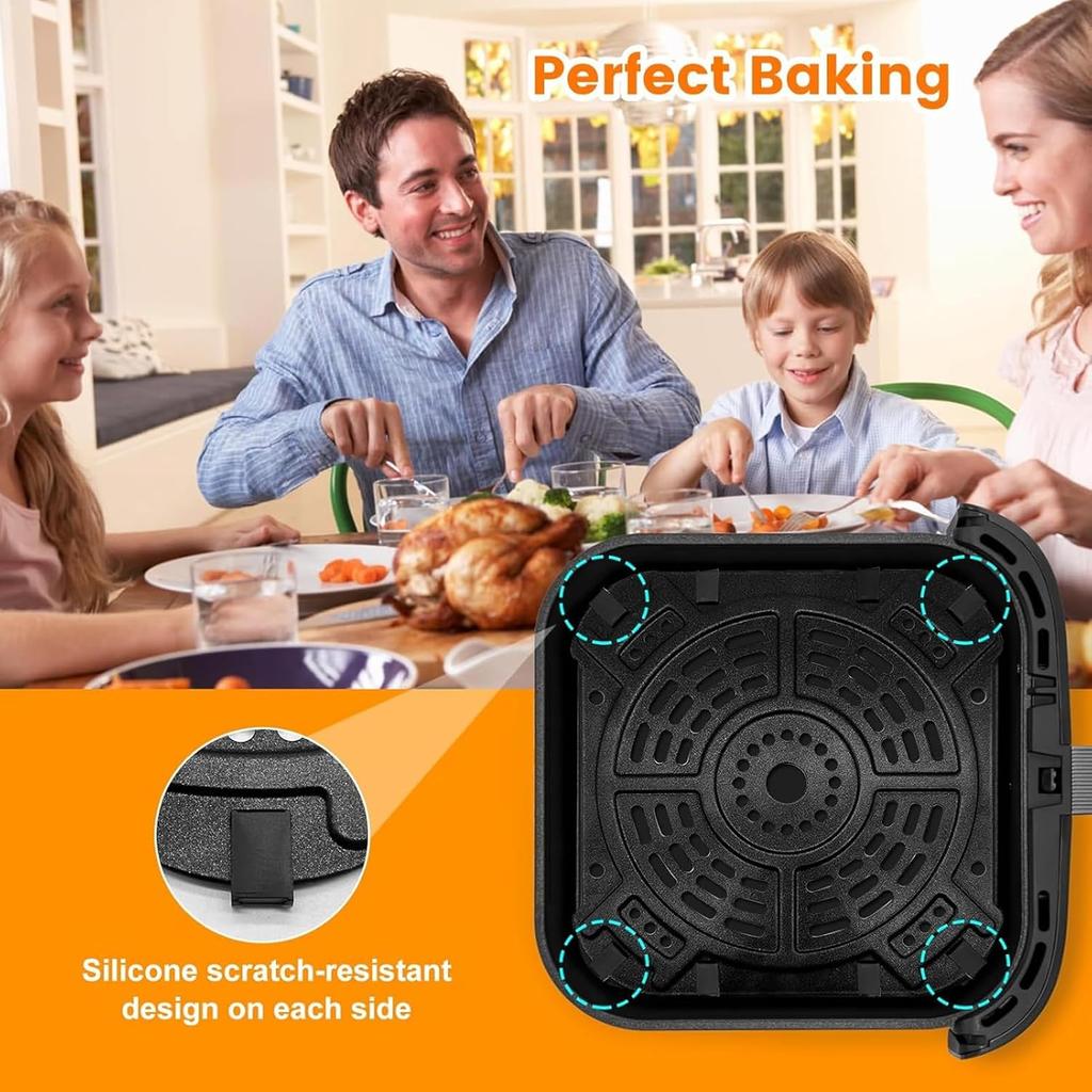 Гриль-пластина для аэрофритюрницы Ninja AF181 Air Fryer Pro XL 6-в-1 6,5 л, 8,5''×8,0'' Стойка-поддон, Жаровня, Тарелка-хрустяшка - Аксессуары для аэрофритюрницы