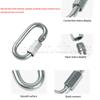 304 Stainless Steel Oval Locking Carabiner Clip, Quick Links, Rope Connector for Trailer, Swing, Hammocks, Cable, Camping