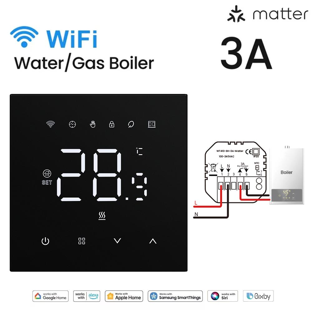 AVATTO Tuya Matter Smart Thermostat WiFi WaterGas Electric Floor Heating Temperature Controller For Alexa Google Apple Smartthin