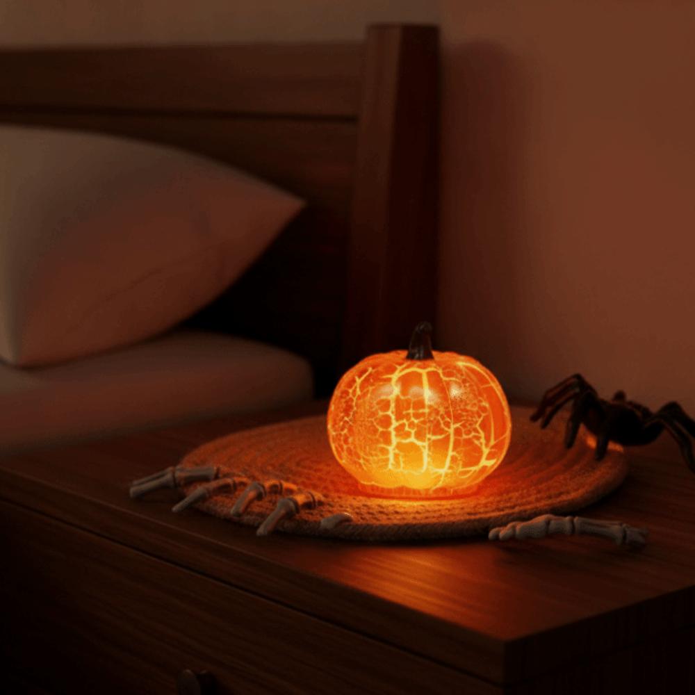 Simulated Halloween Pumpkin Lamp Glowing Table Pumpkin Ornament Pumpkin Night Light Bedroom