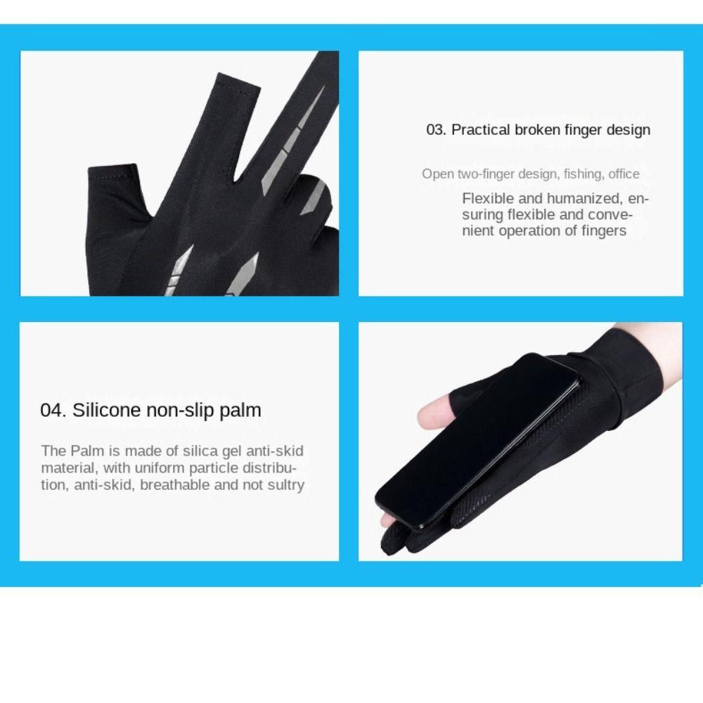 Thin Mesh Fingerless Breathable Anti-UV Gloves Ice Silk Gloves Summer Gloves Sunscreen Gloves
