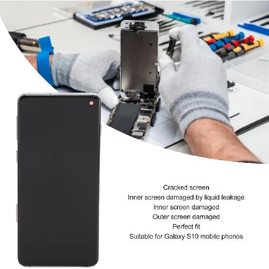for Galaxy S10 LCD Replacement for Galaxy S10 Display, TFT Screen Replacement for Galaxy S10 Phone LCD Digitizer Assembly with Frame and Repair Tools