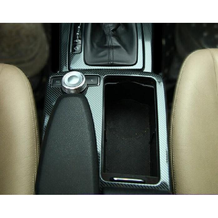 For Benz E-Class Cover Trim Console Shift Water Cup Steel Carbon Fiber 2010-2013