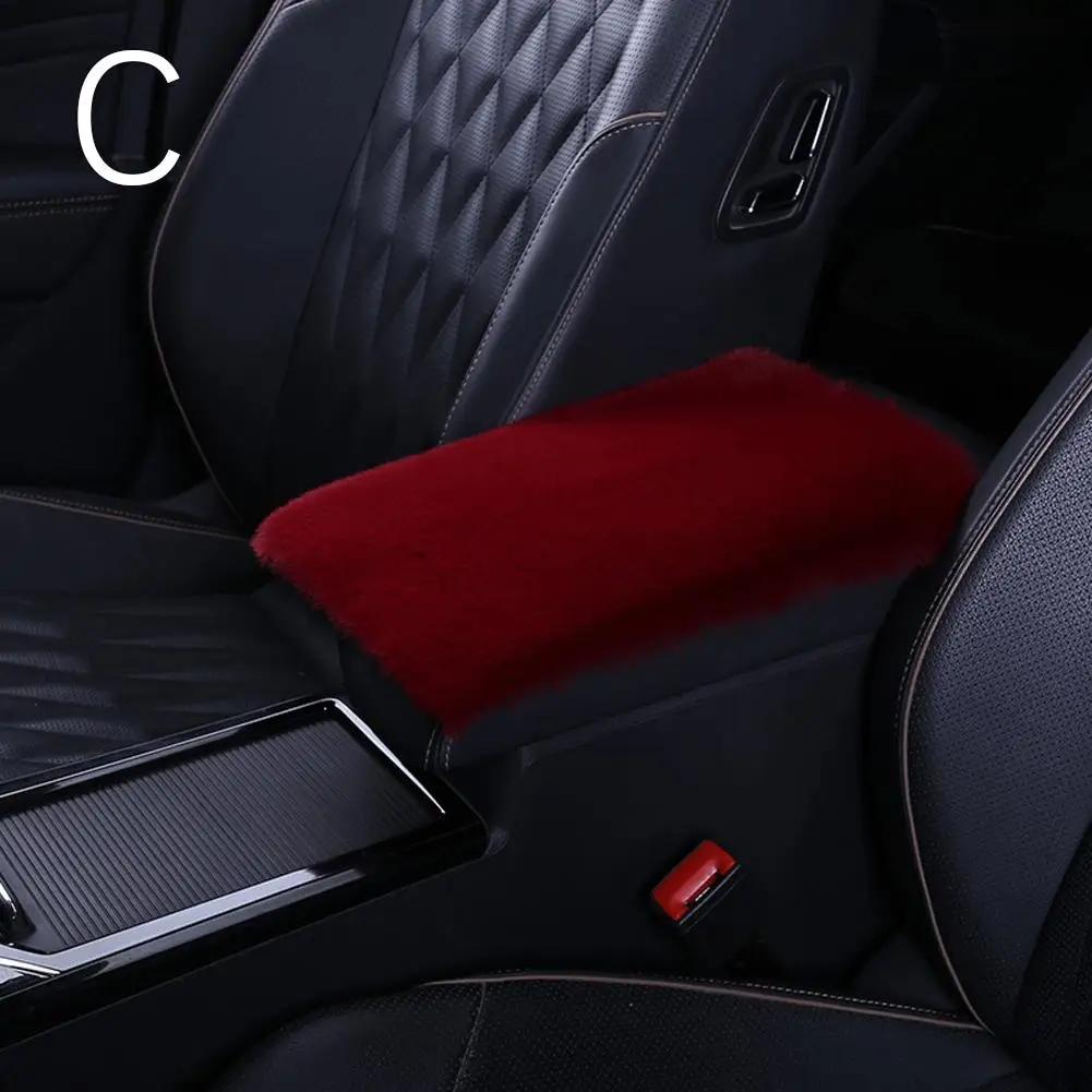 Плюшевый автомобильный подлокотник, подушка, теплая центральная консоль, подлокотник, внутренние накладки, универсальный чехол, уборка, украшение для автомобиля, хранение X6A8