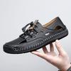 38-48 Летние мужские кожаные пляжные сандалии Pure Handmade мужские сандалии с закрытым носком для мужчин