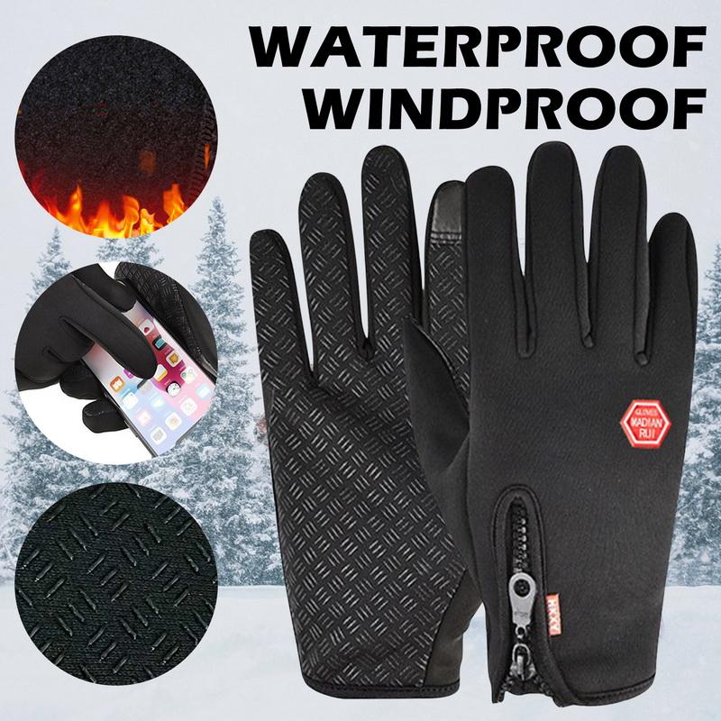 Зимние перчатки для мужчин и женщин, теплые тактические перчатки с сенсорным экраном, водонепроницаемые, для пешего туризма, катания на лыжах, рыбалки, езды на велосипеде, сноуборда, нескользящие перчатки
