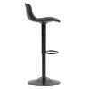Modern Adjustable Swivel Bar Stools Set of 2, Plastic Backrest & Faux Leather Seat, Gas Lift Height, Metal Base with Footrest, Kitchen Counter